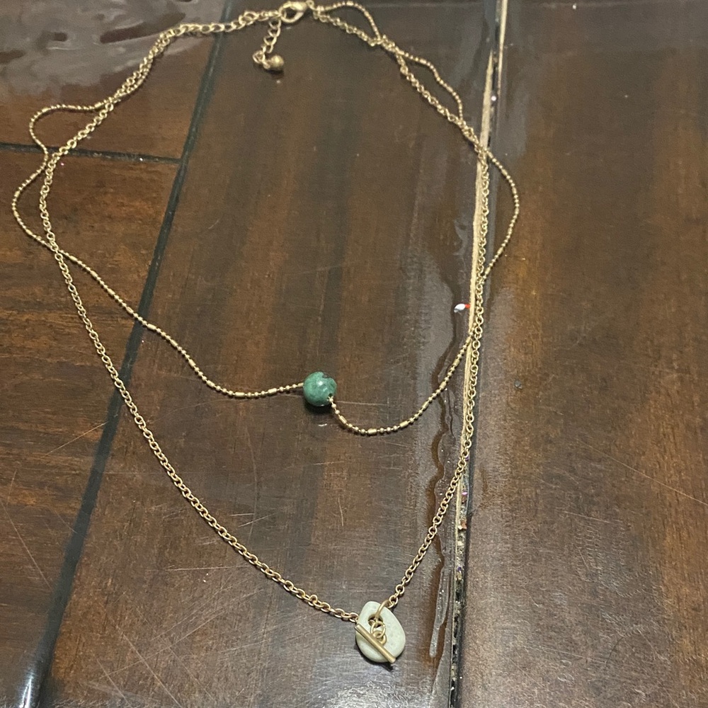 Two double layered necklaces